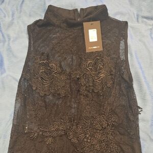 NWT Fashion Nova Elegant Black Lace Dress